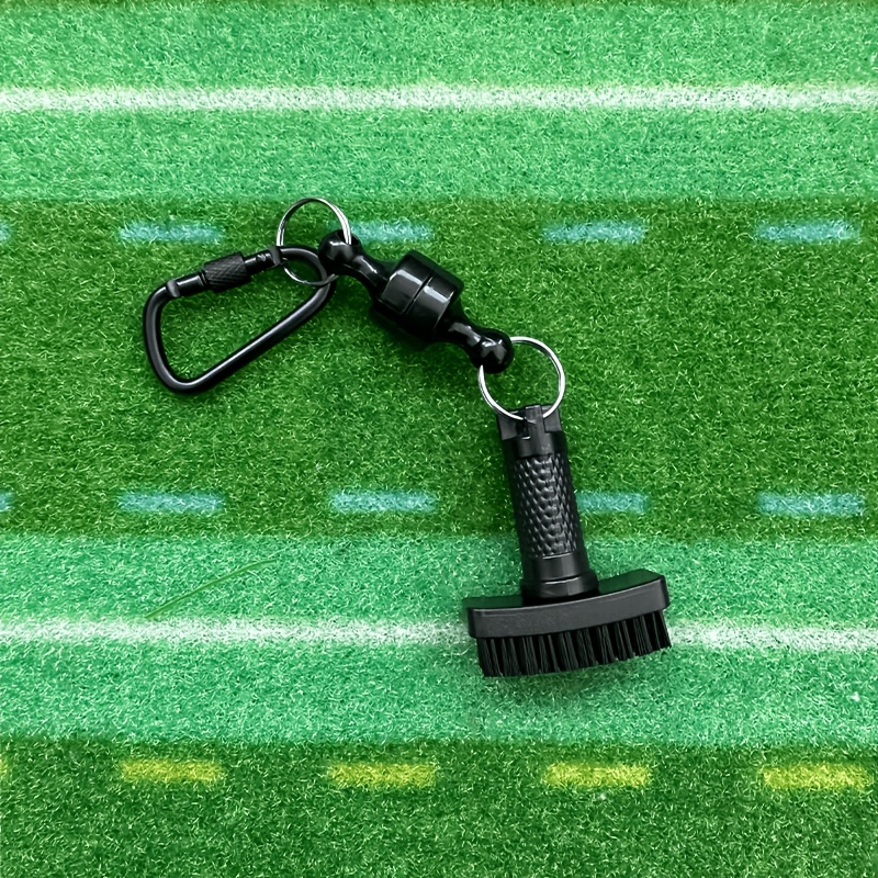 Golf Equipment Cheap - ミニゴルフ用ドライクリーニングブラシ、取り外し可能なマグネット付き、頑丈なナイロン毛、プロ仕様のゴルフクラブクリーニングツール