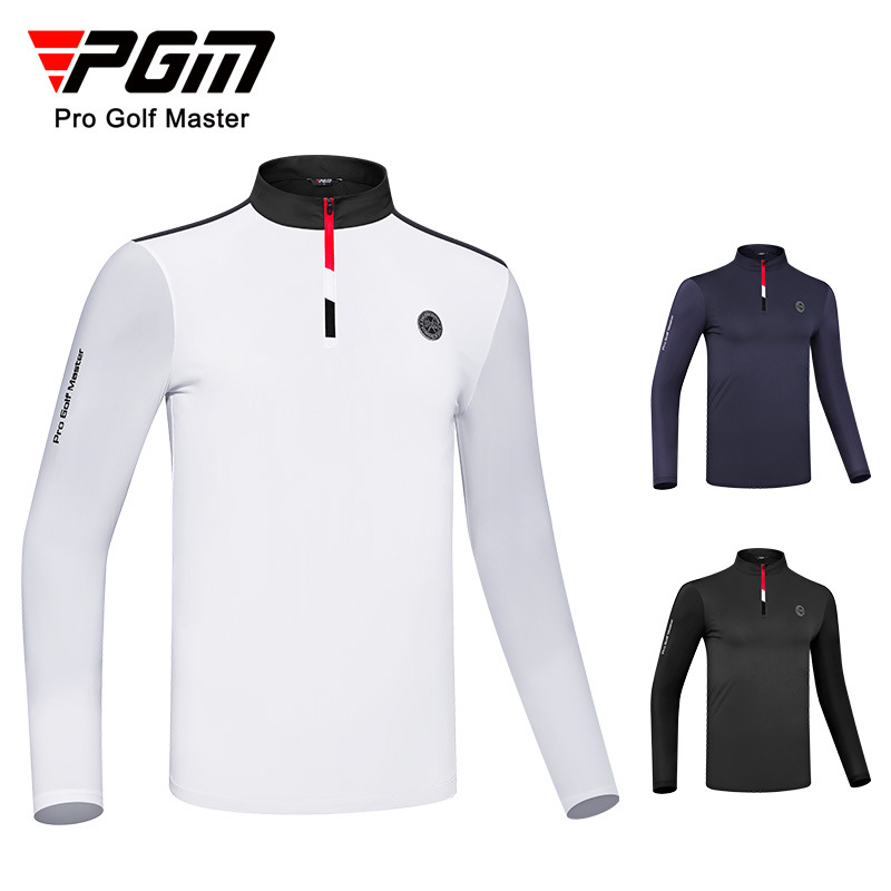Golf Equipment Cheap - PGM-メンズ長袖ゴルフシャツ,夏,アイスシルク,スポーツ,カジュアル,ゴルフ,スポーツ,yf589