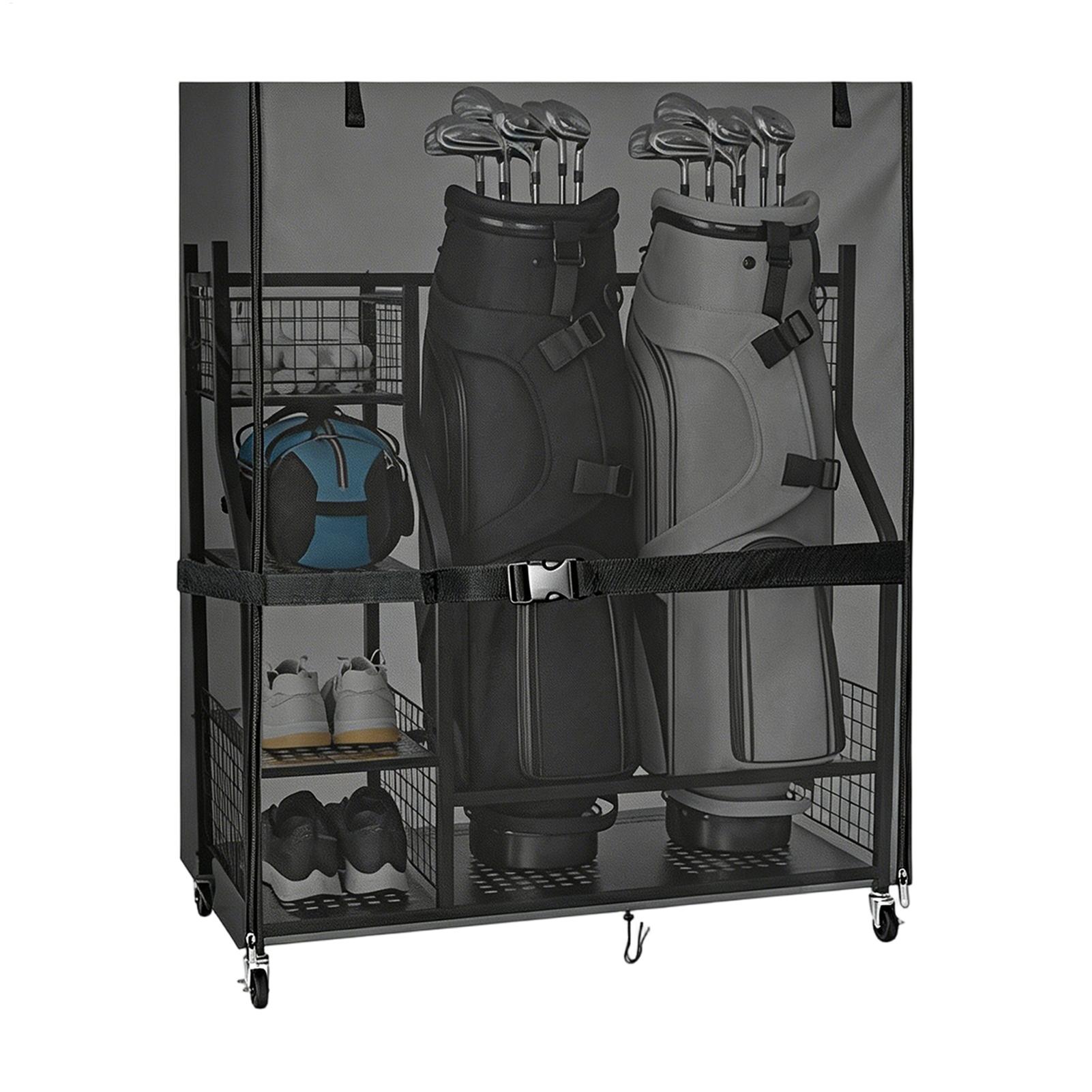 Golf Equipment Organizer For Garage - ゴルフ収納ラック用ダストカバー オックスフォードガレージオーガナイザーガード ゴルフ用品ラックカバー スポーツ用品、おもちゃ、家庭用ゴミ用